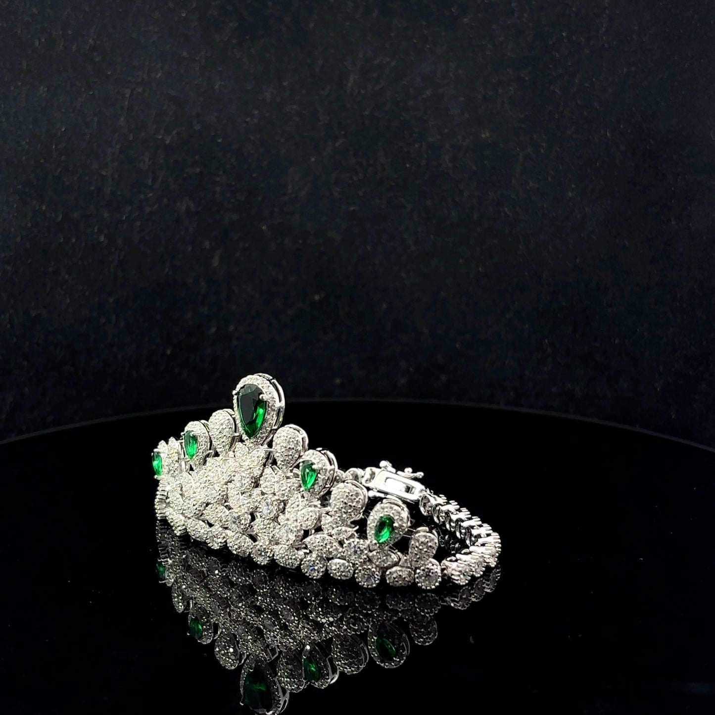 Sterling Silver American Green Diamond Bracelet