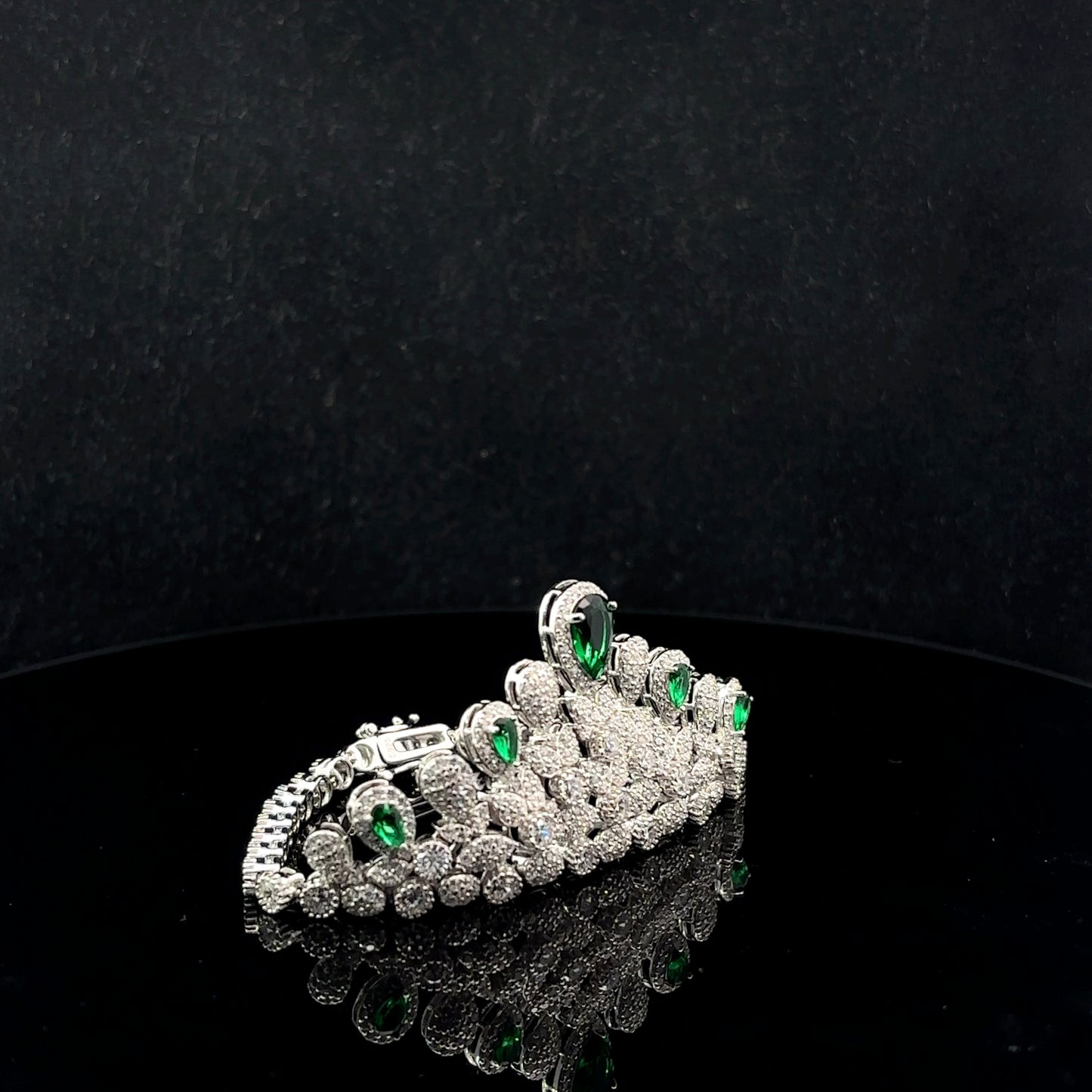 Sterling Silver American Green Diamond Bracelet