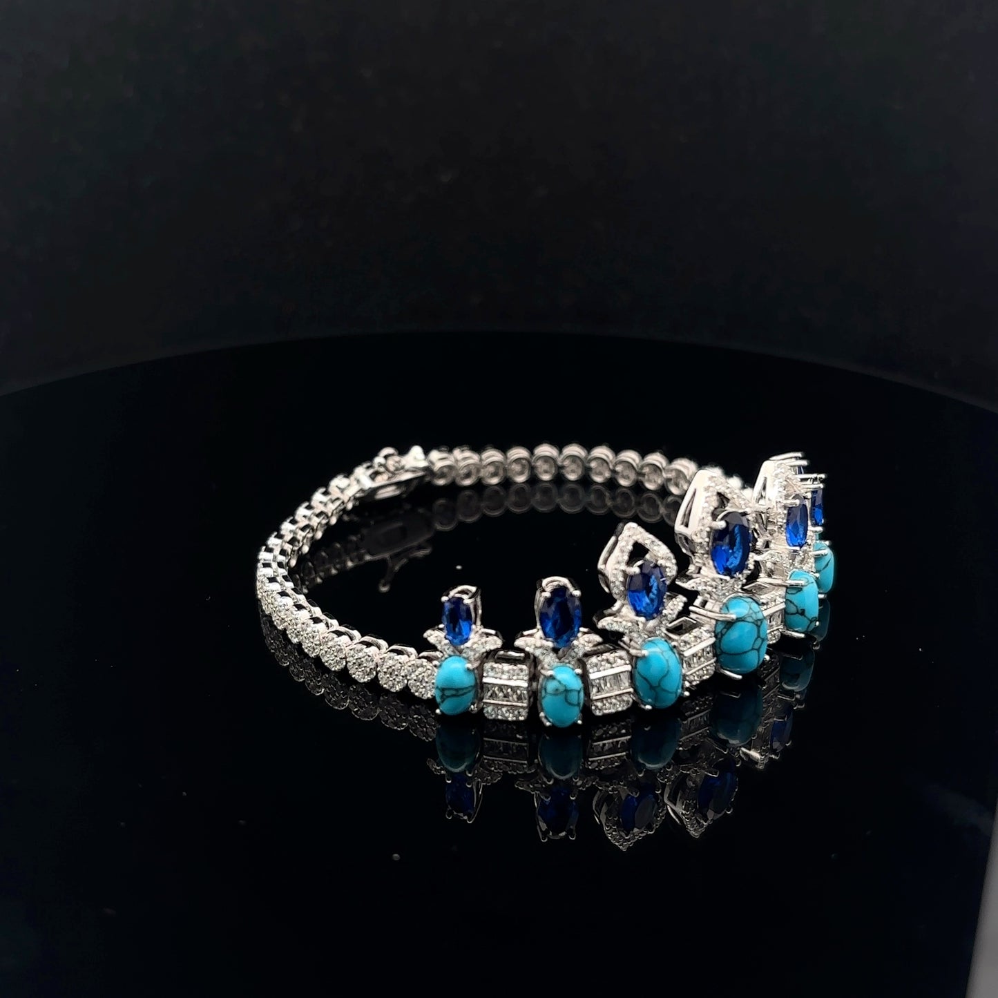 Sterling Silver Multi-Stone Bracelet